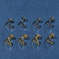 16Pcs 2 Colors 201 Stainless Steel Stud Earring Findings with Hole&nbsp;EJEW-FS0001-17