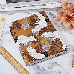 Rectangle with Crane Pattern Cloth Book Covers&nbsp;AJEW-WH0039-46