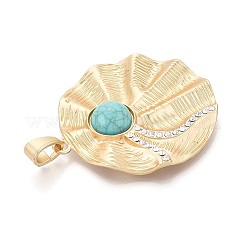Textured Alloy Pave Resin Big Pendants&nbsp;PALLOY-N179-74MG