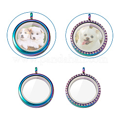 2Pcs 2 Style Alloy Magnetic Locket Pendants&nbsp;PALLOY-TA0002-33M