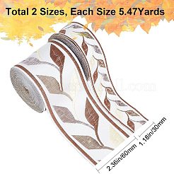 10M 2 Styles Embroidery Polyester Ribbon&nbsp;OCOR-GF0002-67B