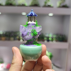 Natural Amethyst Pavilion Bonsai Decorations&nbsp;PW-WG69157-01