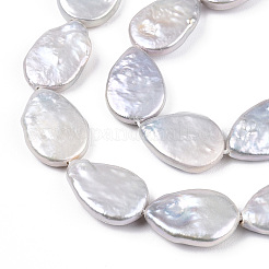Baroque Natural Nucleated Pearl Keshi Pearl Beads Strands&nbsp;PEAR-S020-Z01