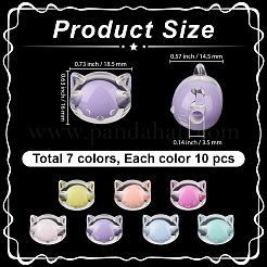 70Pcs 7 Colors Transparent Acrylic Beads&nbsp;MACR-PA0001-73