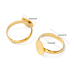 Brass Pad Ring Base Findings&nbsp;X-EC022-G