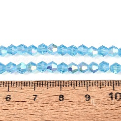 AB Color Plated Transparent Glass Beads Strands&nbsp;GLAA-G127-01-02M
