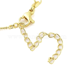 Brass Micro Pave Clear Cubic Zirconia Satellite Chain Locket Pendant Necklaces for Women&nbsp;NJEW-M009-03G-C