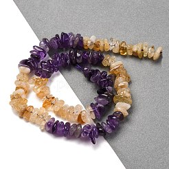 Natural Citrine & Amethyst Beads Strands&nbsp;G-L610-A06-A01