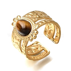 304 Stainless Steel Cuff Open Rings&nbsp;RJEW-F213-02G-11