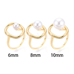 Oval Brass Cup Peg Ring Settings&nbsp;X-KK-N274-38G