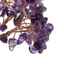 Natural Amethyst Chips Tree Decorations&nbsp;DJEW-M012-01G
