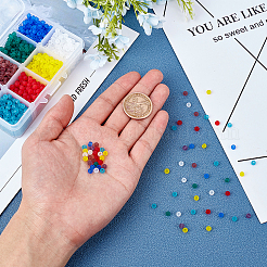 6/0 Transparent Colours Rainbow & Opaque Colours Rainbow & Frosted Colours Glass Seed Beads&nbsp;SEED-FH0001-02A