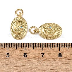 Brass Micro Pave Cubic Zirconia Pendants&nbsp;KK-A257-03G