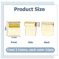 24Pcs 2 Colors Rack Plating Brass Glue-on Flat Pad Bails&nbsp;KK-HS0014-94