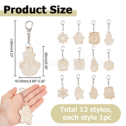 Wood Keychains&nbsp;KEYC-WH0029-119