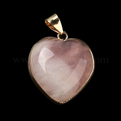 Natural Rose Quartz Pendants&nbsp;G-K335-04G-16