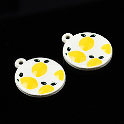 Spray Painted Alloy Pendants&nbsp;PALLOY-Q434-006-NR