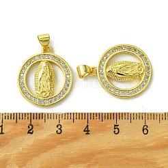 Brass Micro Pave Cubic Zirconia Pendants&nbsp;KK-H472-53F-G
