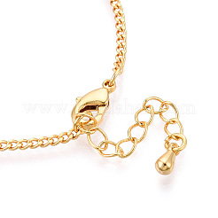 Brass Curb Chain Bracelets for Women&nbsp;BJEW-N032-08D-G