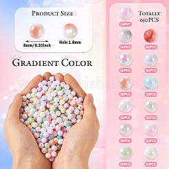 13 Colors Opaque Acrylic Beads&nbsp;OACR-TA0003-01