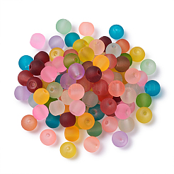 Transparent Frosted Glass Beads&nbsp;FGLA-TA0001-01-6mm