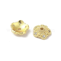 Rack Plating Brass Beads Caps&nbsp;KK-B088-04B-G