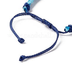 3Pcs 3 Style Plastic Braided Bead Bracelets Set&nbsp;BJEW-B065-08C
