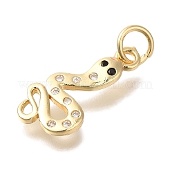 Brass Micro Pave Cubic Zirconia Pendants&nbsp;KK-Q001-14G
