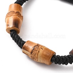 Adjustable Waxed Cotton Cord Braided Bead Bracelets&nbsp;BJEW-JB05605