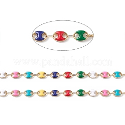 Handmade Enamel Coffee Bean Link Chains&nbsp;CHS-P016-50G