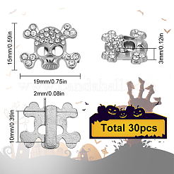 30Pcs Alloy Rhinestone Slide Charms&nbsp;FIND-SC0010-35