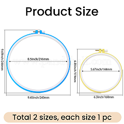 2Pcs 2 Colors Embroidery Hoops&nbsp;DIY-GF0014-40