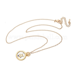 Brass Twelve Constellations Tarot Pendant Necklaces&nbsp;NJEW-Q006-01D-G