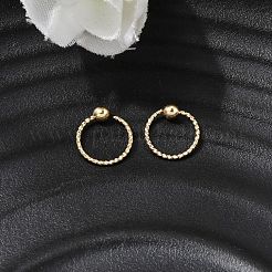 Brass Ball Captive Bead Nose Ring&nbsp;AJEW-G075-01G-01