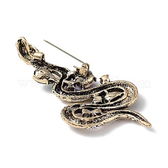 Tibetan Style Alloy Pave Colorful Rhinestone Brooch&nbsp;JEWB-M035-11AG