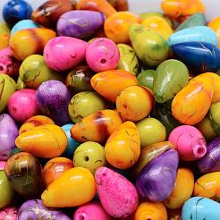 Spray Painted Drawbench Acrylic Beads&nbsp;MACR-K331-24