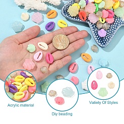 100Pcs 5 Styles Acrylic Beads&nbsp;OACR-YW0002-23