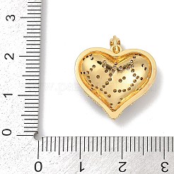 Brass Micro Pave Clear Cubic Zirconia Pendants&nbsp;X-KK-R221-01G-01