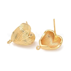 Brass Stud Earring Findings&nbsp;KK-C099-22G