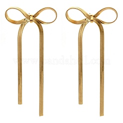 Bowknot 304 Stainless Steel Stud Earrings for Women&nbsp;EJEW-D104-04G