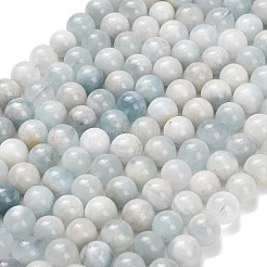 Natural Aquamarine Beads Strands&nbsp;G-F826-B01-10mm