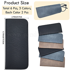 6Pcs 3 Colors Imitation Leather Eyeglass Cases&nbsp;ABAG-CN0001-61
