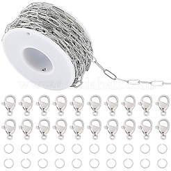 DIY 304 Stainless Steel Paperclip Chains Necklaces/Bracelets Making Kits&nbsp;DIY-BBC0002-71