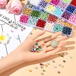 2 Sets 2 Styles DIY Round ABS Plastic Imitation Pearl and Glass Pearl Beads Bracelets Making Kits&nbsp;DIY-YW0012-65