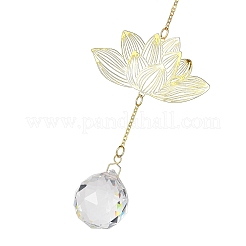 Brass Hollow Lotus Hanging Ornaments&nbsp;LS-HJEW-E012-03G-01