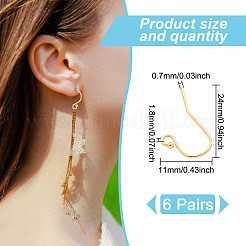6Pairs 925 Sterling Silver Earring Hooks&nbsp;FIND-GO0002-72