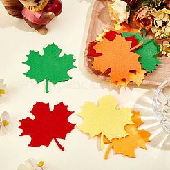 4 Sets Leaf Wool Needle Felting Decoration&nbsp;DIY-MA0006-83B