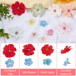 150Pcs 2 Styles Cloth Flower Ornaments&nbsp;DIY-SP0005-85