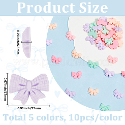 50Pcs 5 Colors Resin Cartoon Bowknot Cabochons&nbsp;FIND-SC0019-58