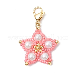 Glass Seed Beads Pendant Decorations&nbsp;HJEW-MZ00170-03